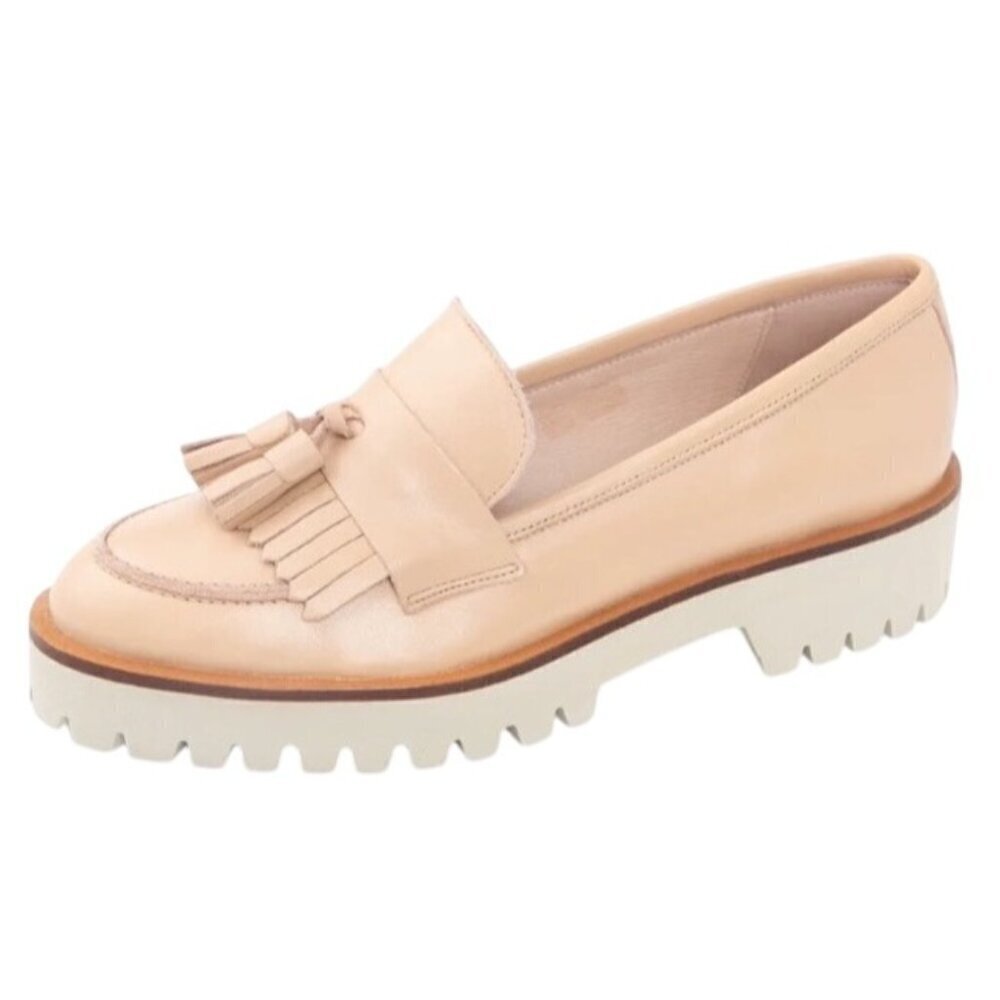 Patricia Green women’s beckham tassel lug leather loafer shoes neutral women’s 9